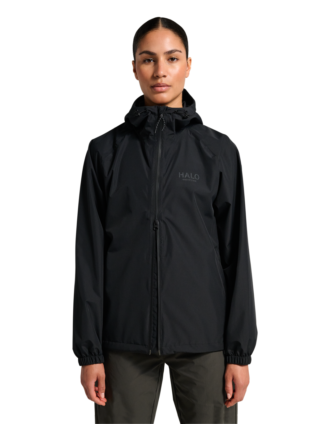 HALO RAIN JACKET, BLACK, model