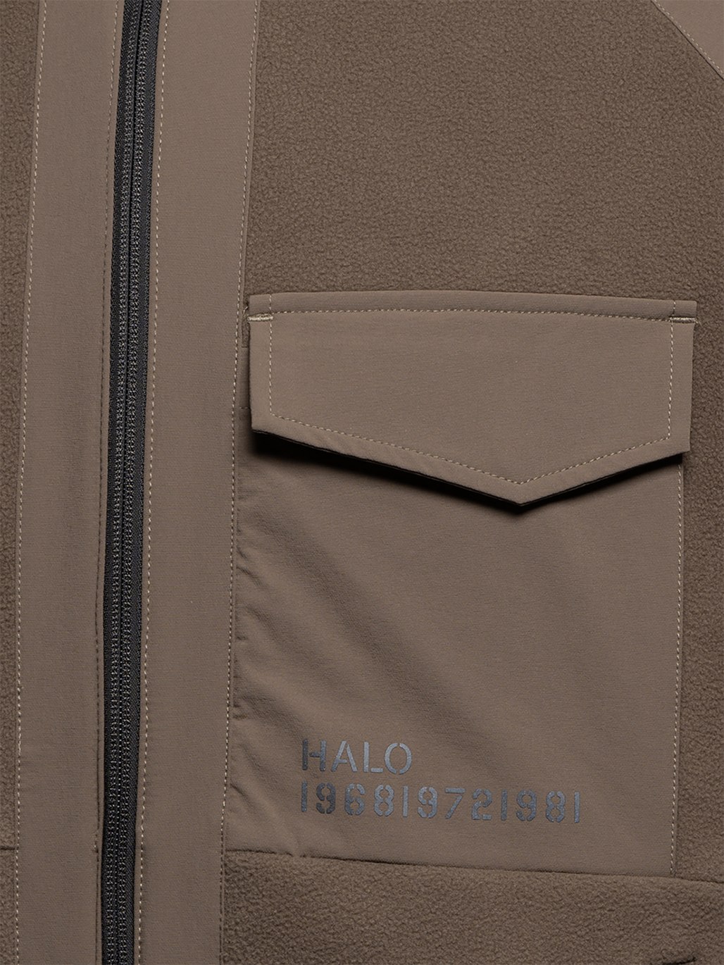 HALO PANELED FLEECE JACKET, CHOCOLATE CHIP, packshot