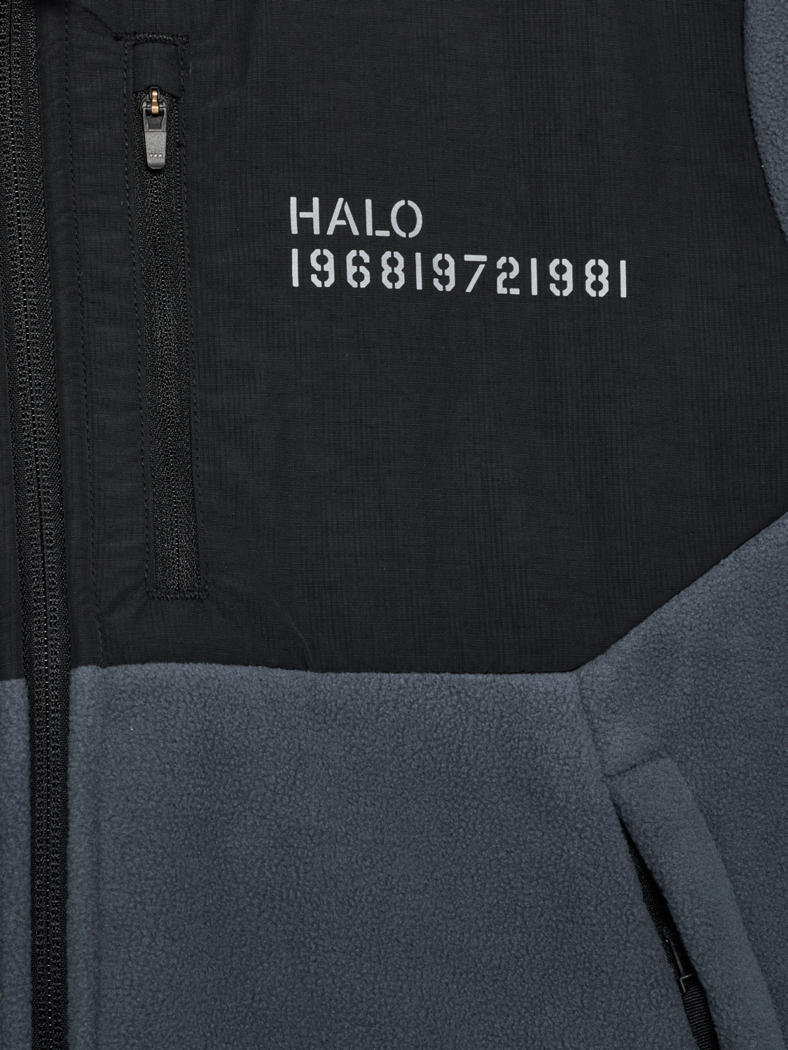 HALO BLOCKED ZIP FLEECE, TURBULENCE, packshot