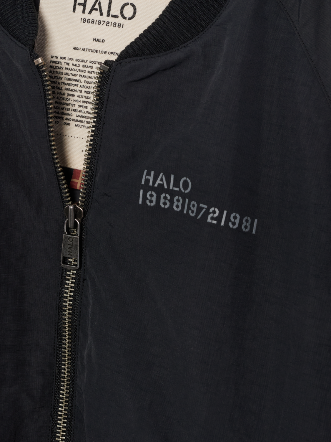 HALO CORDURA BOMBER, BLACK, packshot
