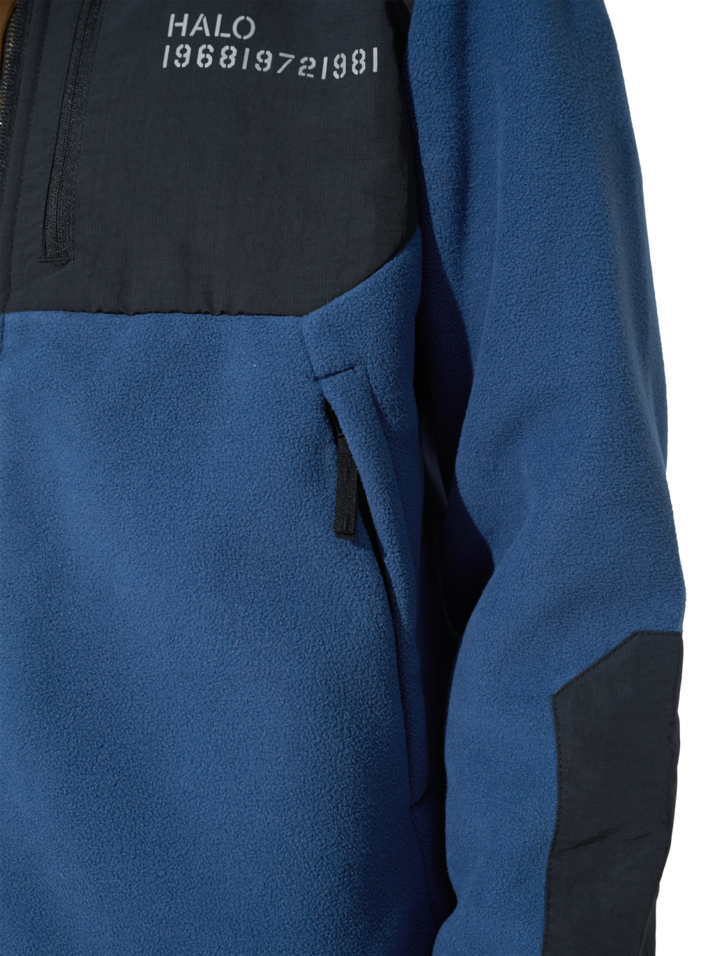 HALO BLOCKED ZIP FLEECE, SARGASSO SEA, model