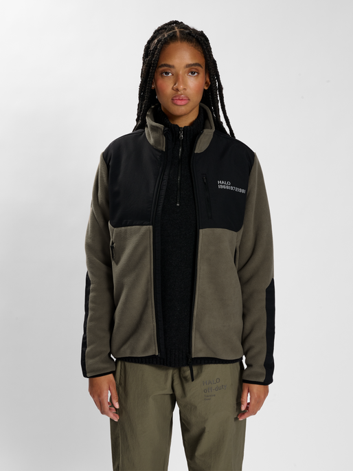 HALO HALO BLOCKED ZIP FLEECE MOREL newlinehalo