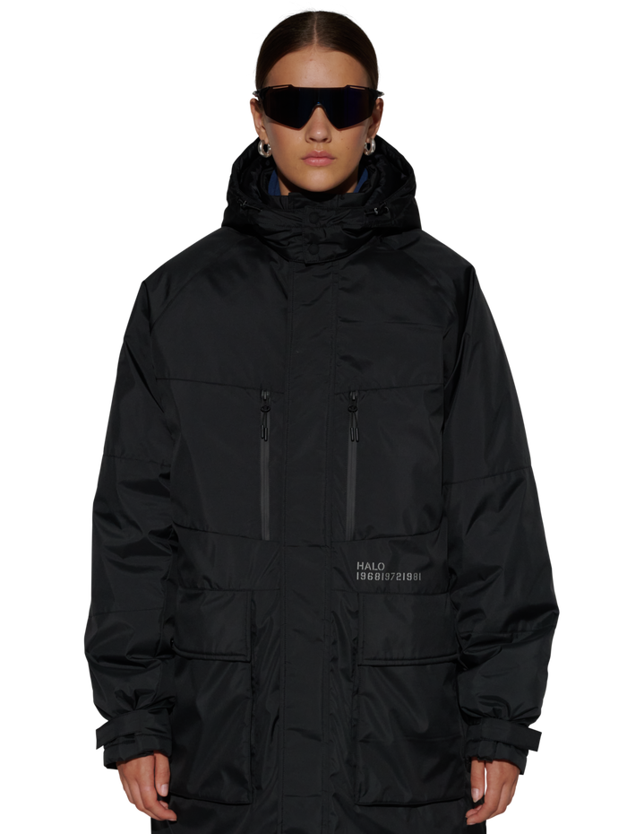 HALO SHIELD THERMOLITE PARKA, BLACK, model