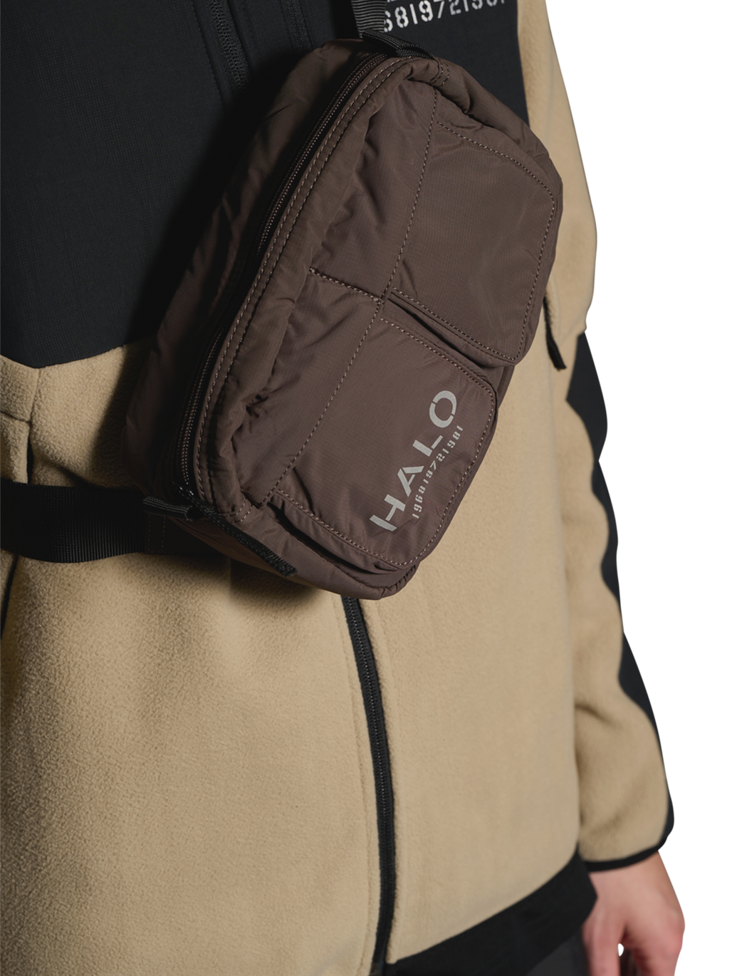 HALO NYLON WAIST BAG, MAJOR BROWN, model