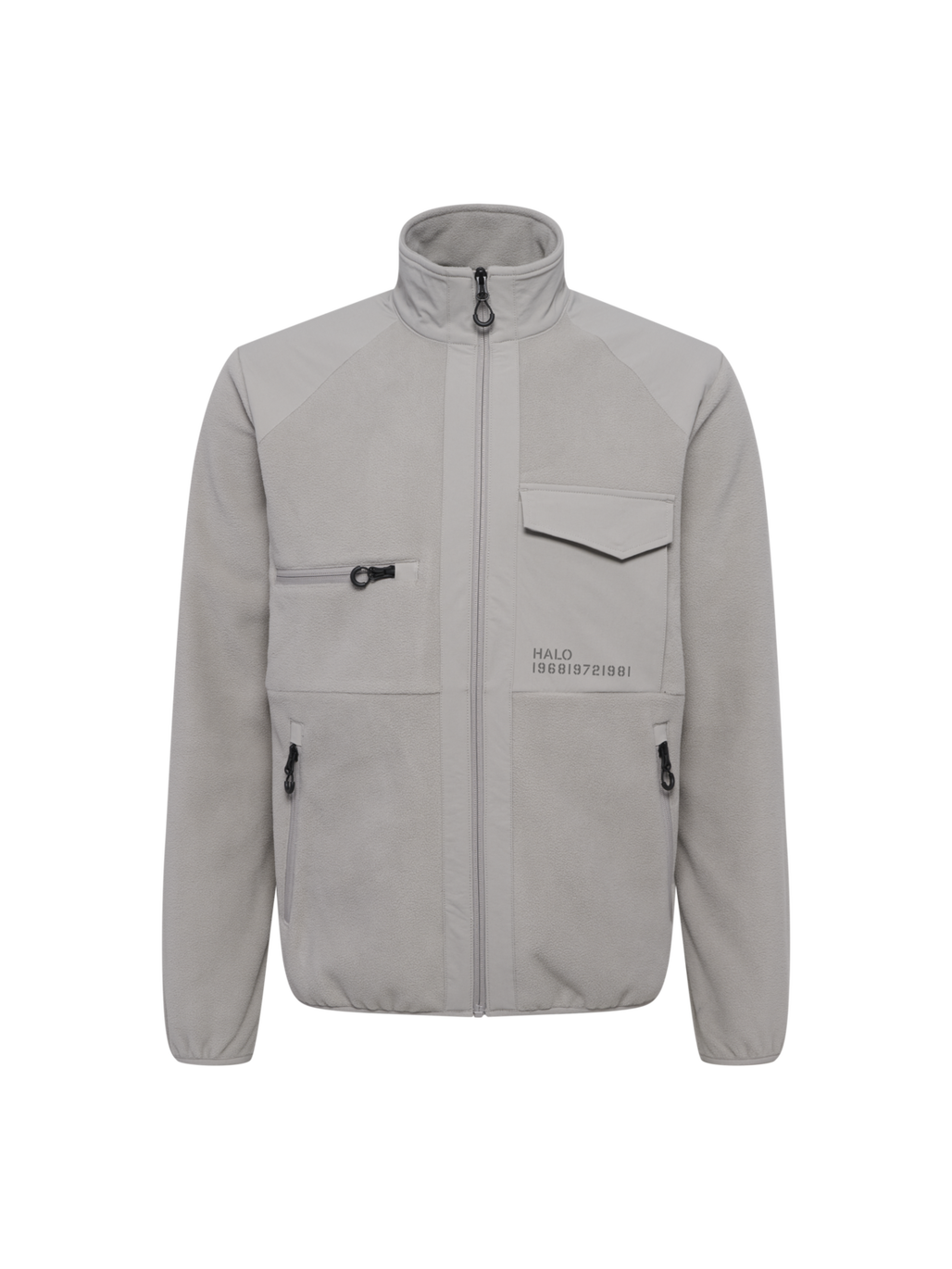 HALO PANELED FLEECE JACKET, MOURNING DOVE, packshot