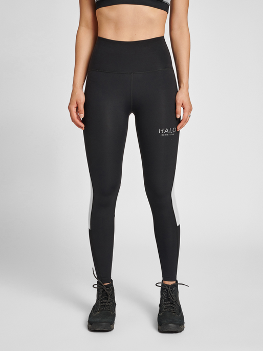HALO WOMENS BLOCK TIGHTS, BLACK, model