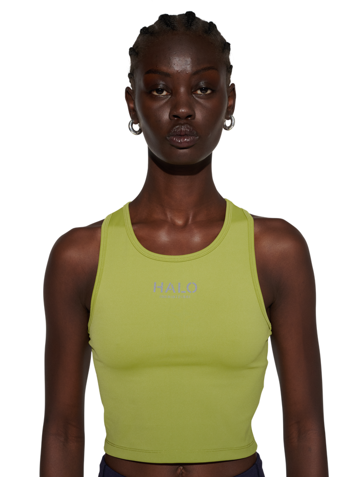 HALO WOMEN TRAINING TOP, TURTLE GREEN, model