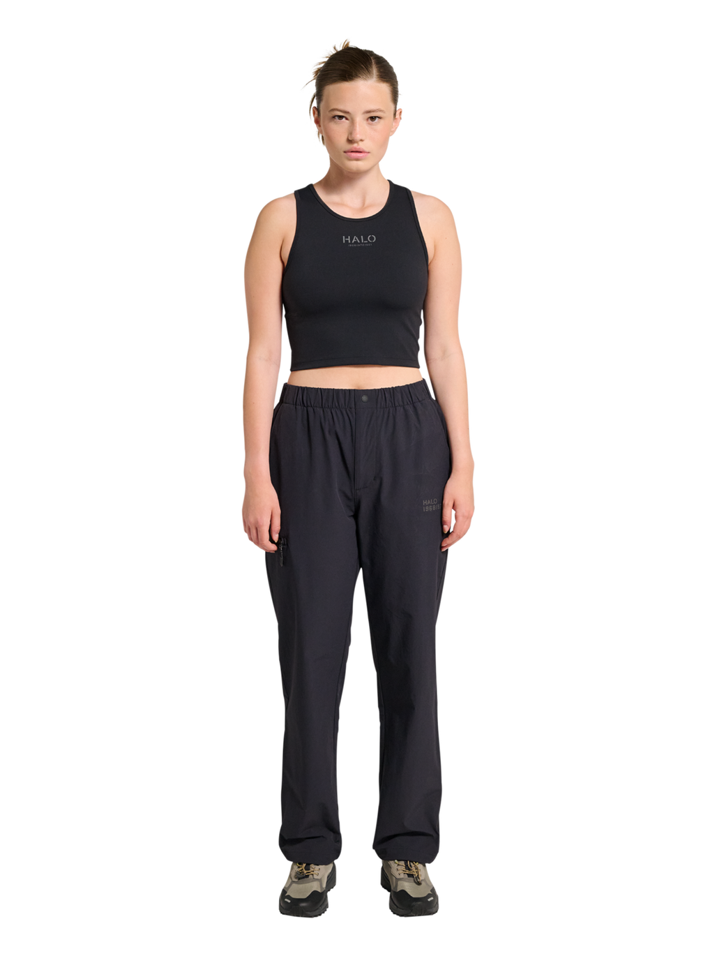 HALO TECH PANTS, BLACK, model