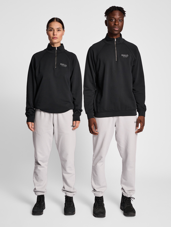HALO COTTON HALFZIP, BLACK, model