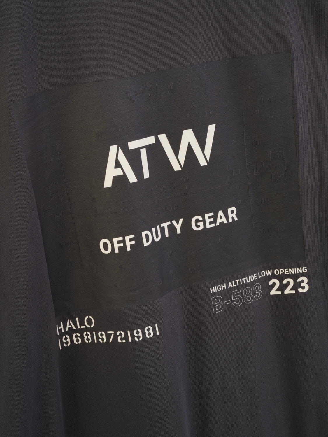 HALO B-583 T-SHIRT, RAVEN, packshot