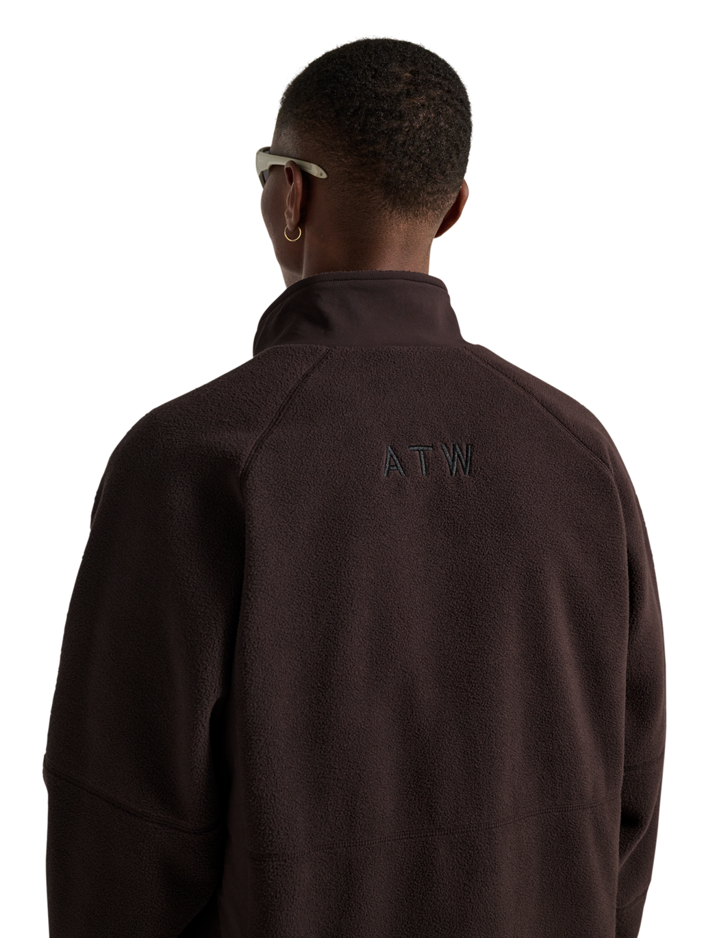 HALO WINDPROOF TEDDYFLEECE JACKET, CHOCOLATE TORTE, model