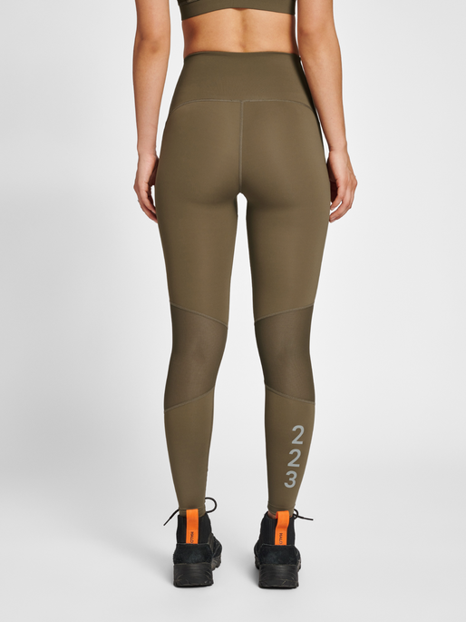 HALO WOMENS HIGHRISE TIGHTS, MAJOR BROWN, model