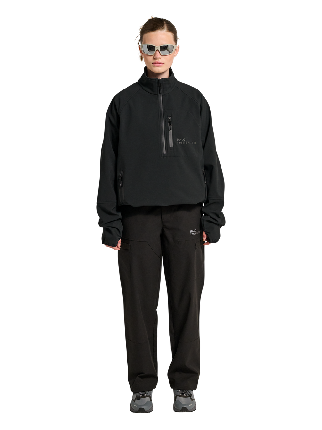 HALO ELITE SOFTSHELL HALF ZIP, BLACK, model