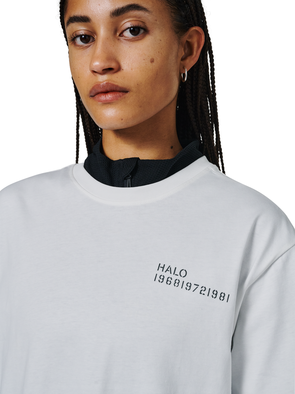 HALO GRAPHIC T-SHIRT 04, MARSHMALLOW, model
