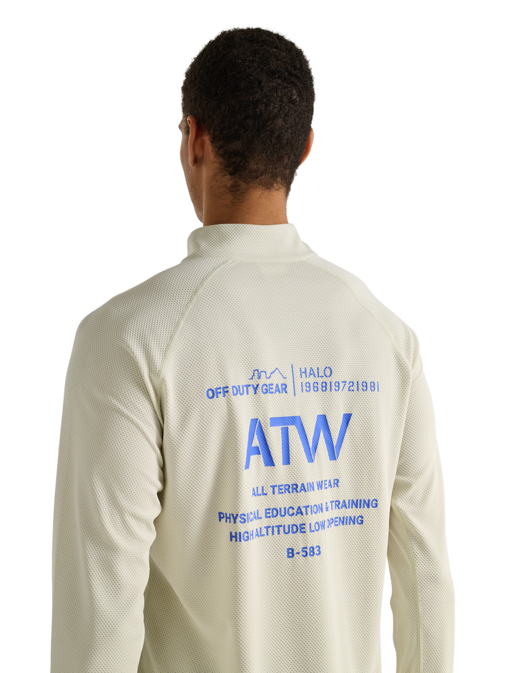 HALO SORONA HALF ZIP, TURTLEDOVE, model