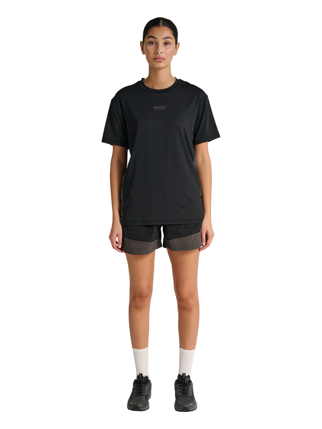 HALO DIVISION T-SHIRT, BLACK, model