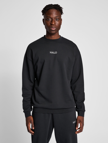 HALO GRAPHIC CREW, BLACK, model