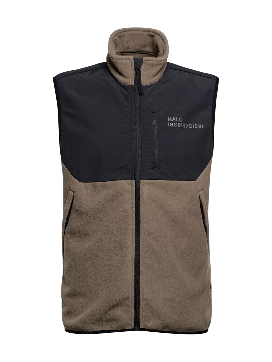 HALO BLOCKED FLEECE VEST, CHOCOLATE CHIP, packshot