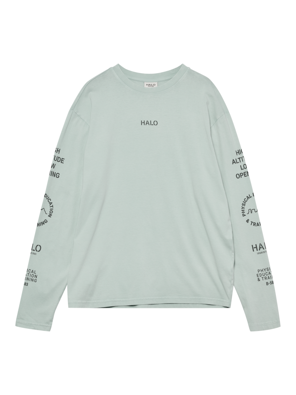 HALO GRAPHIC LOGO LONGSLEEVE, STORM GRAY, packshot