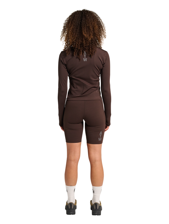 HALO WOMEN FULL ZIP 2.0, CHOCOLATE TORTE, model