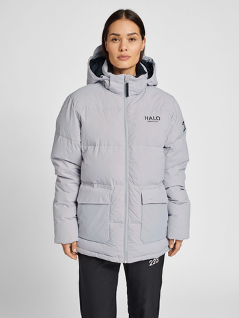 HALO DOWN PUFFER, HARBOR MIST, model