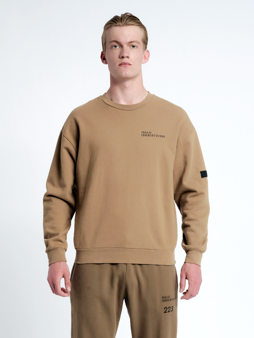 HALO COTTON CREW, VINTAGE BROWN, model