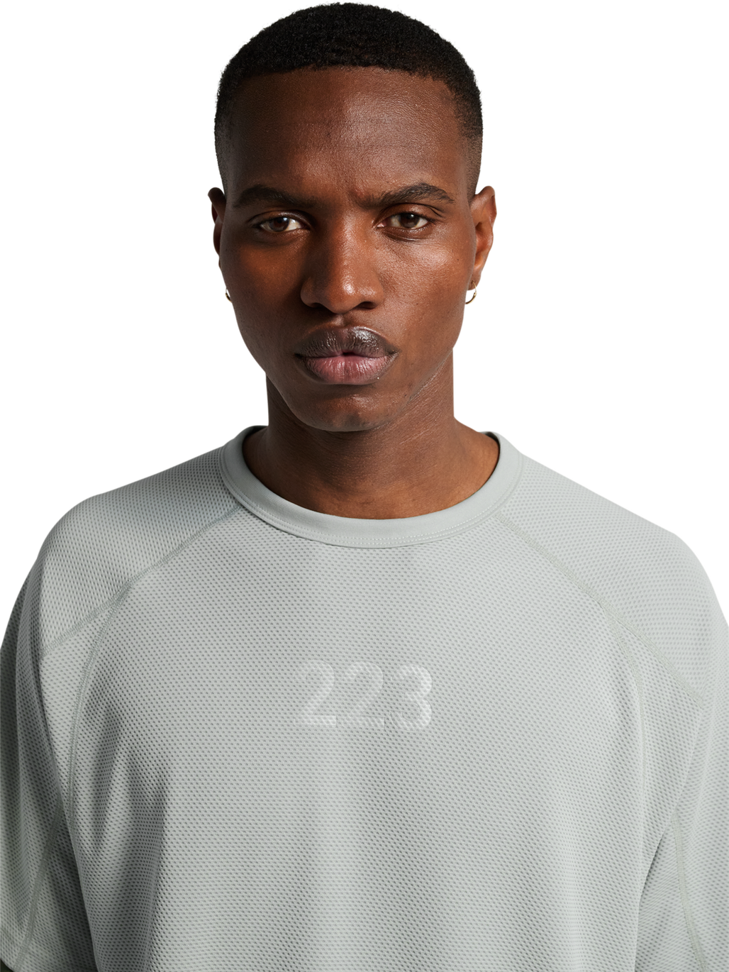 HALO SORONA BOXY T-SHIRT, STORM GRAY, model