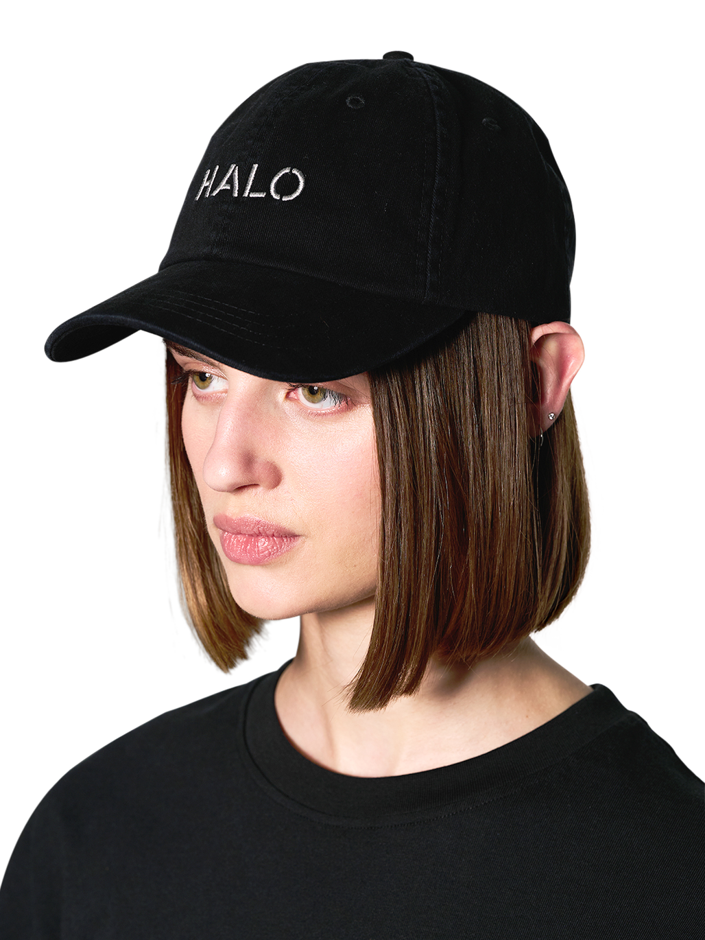 HALO CAP, BLACK, model