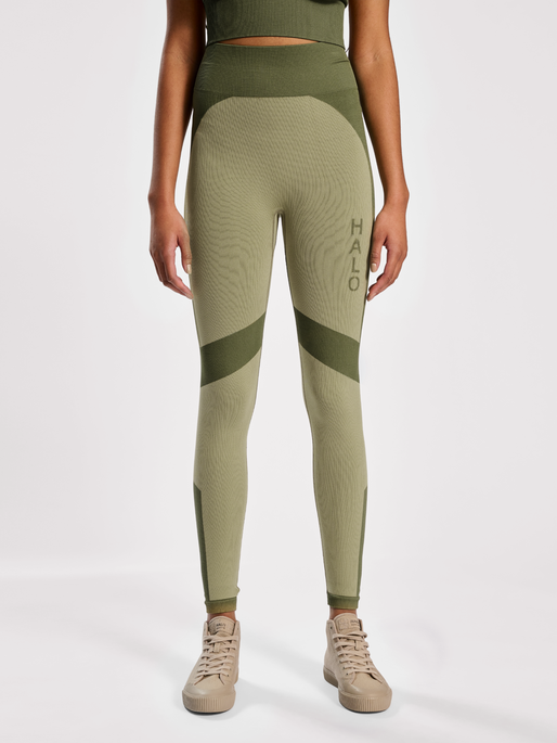 HALO WOMENS SEAMLESS TIGHTS, ALFALFA, model