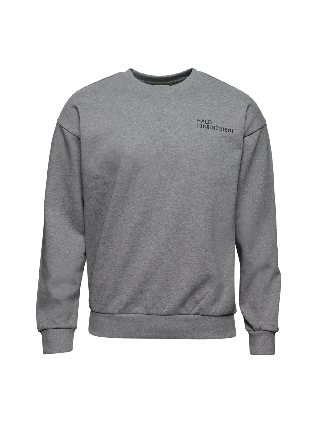 HALO ESSENTIAL CREW, GREY MELANGE, packshot