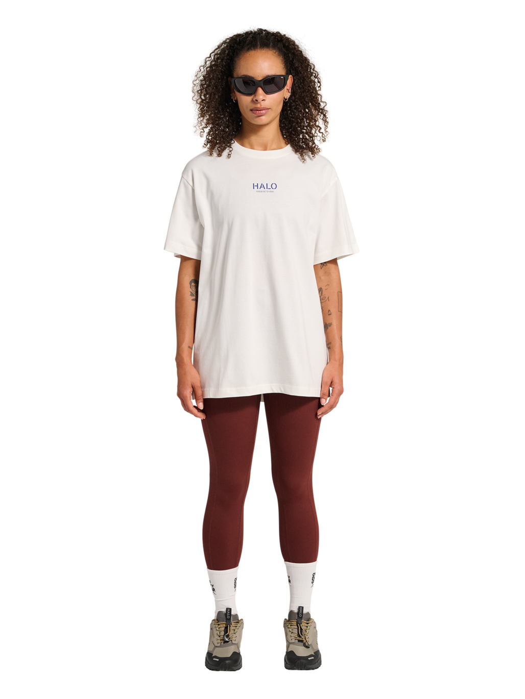 HALO GRAPHIC T-SHIRT, MARSHMALLOW, model