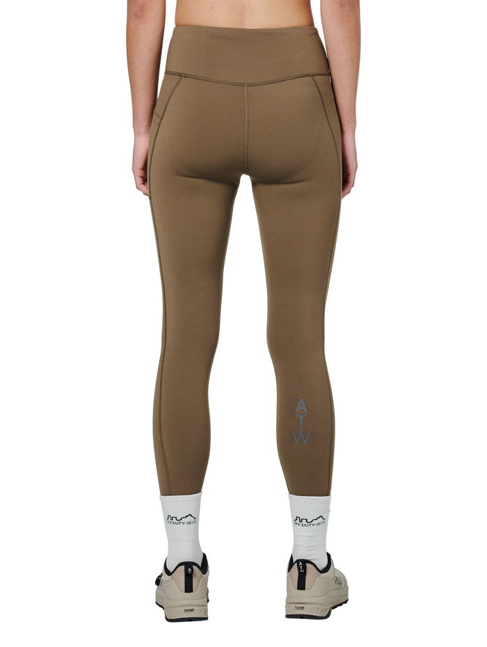 HALO WOMEN TRAINING TIGHTS, CHOCOLATE CHIP, model