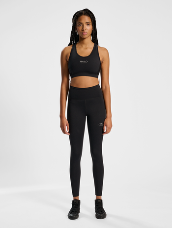 HALO WOMENS HIGHRISE TIGHTS, BLACK, model