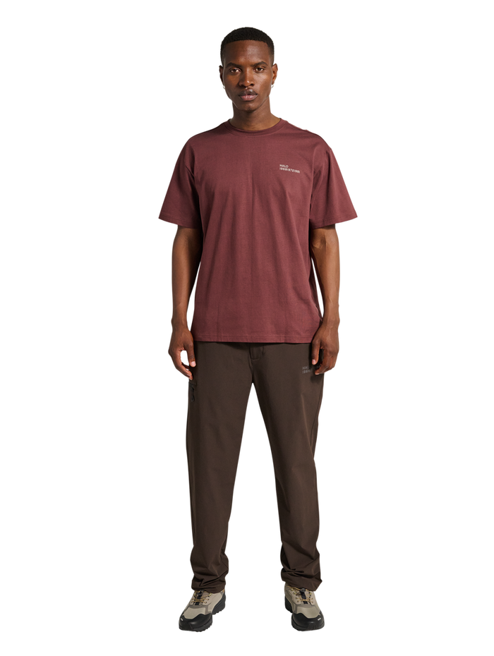 HALO GRAPHIC T-SHIRT, BITTER CHOCOLATE/BITTERCHOCOLA, model
