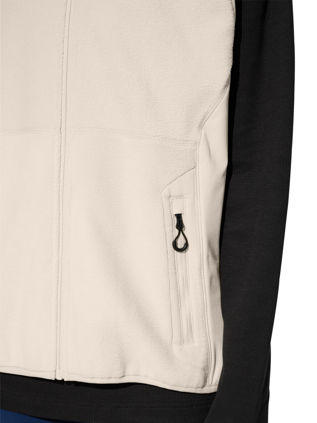 HALO ATW TEDDY FLEECE VEST, OYSTER GRAY, model