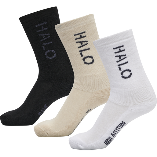 HALO 3-PACK SOCKS, SILVER BIRCH/BLACK/WHITE, packshot