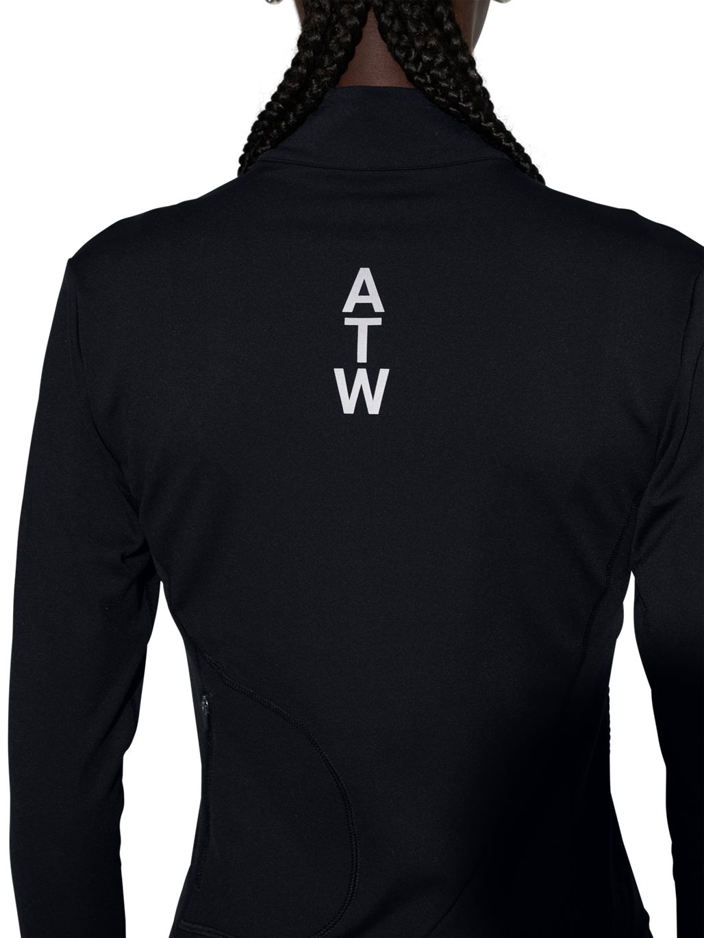 HALO WOMENS TRAINING ZIP SHIRT, BLACK, model