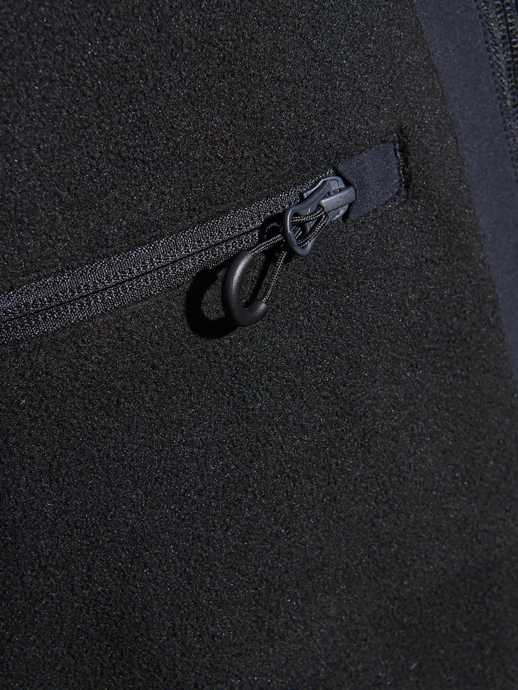 HALO PANELED FLEECE JACKET, BLACK, packshot