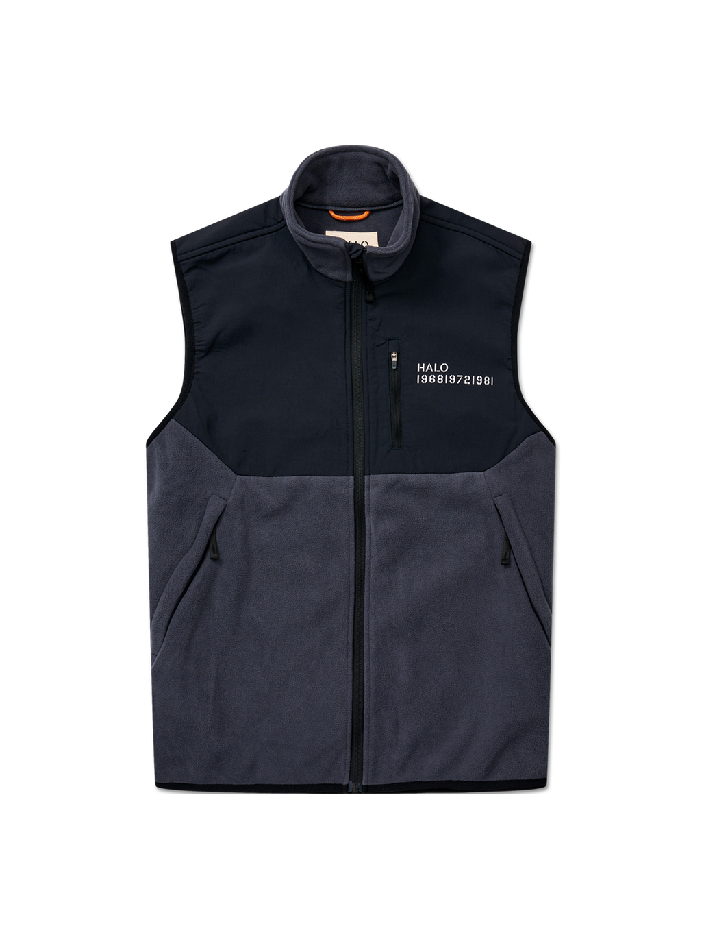 HALO HALO BLOCKED FLEECE VEST BLACKENED PEARL