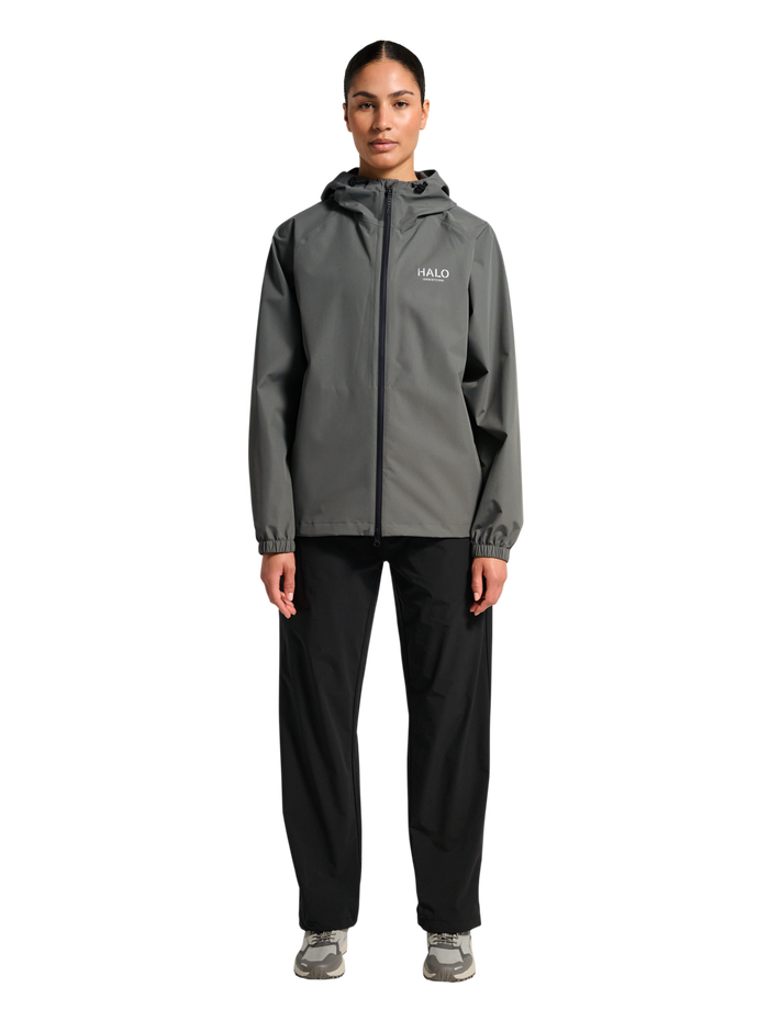 HALO RAIN JACKET, GUNMETAL, model