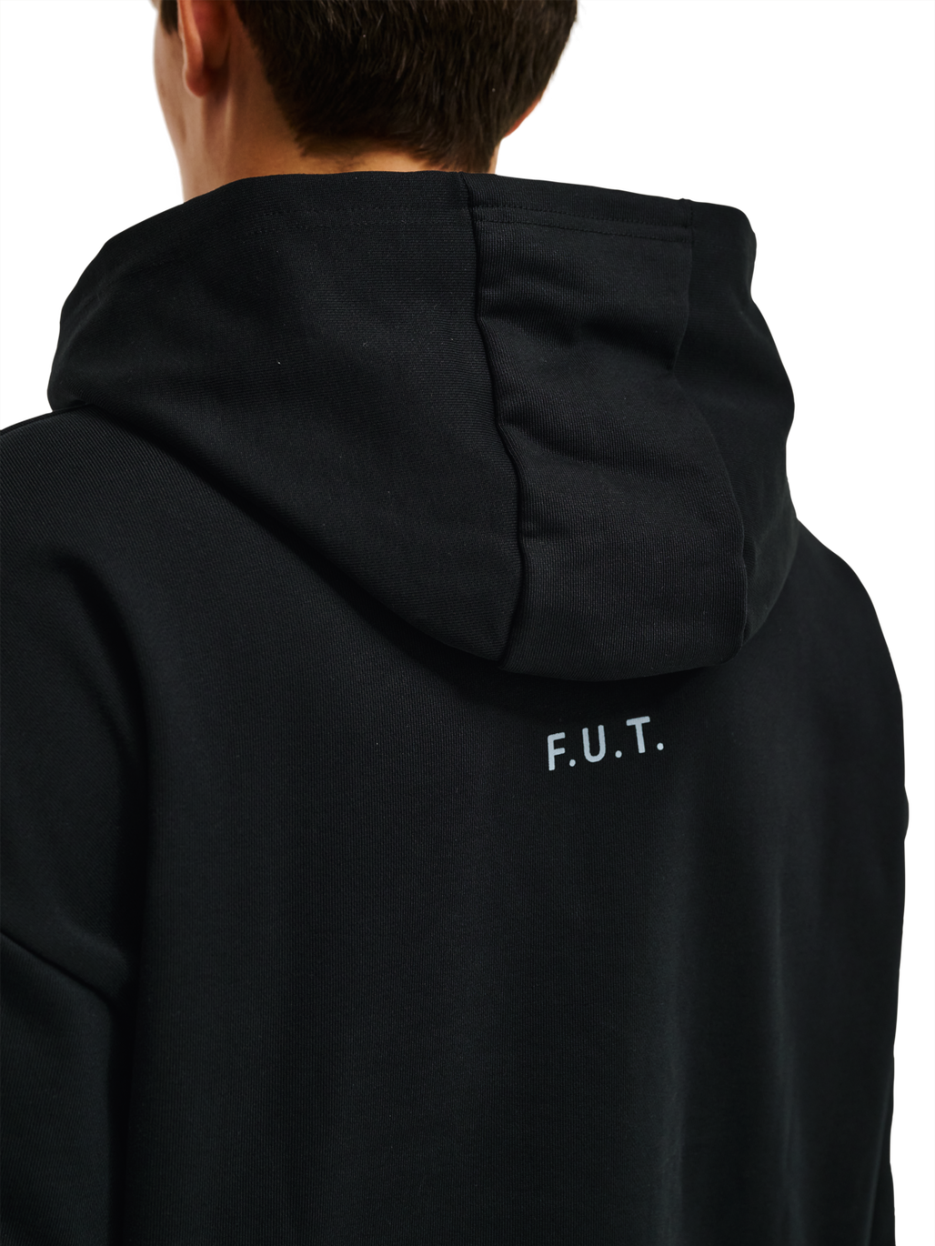 HALO ESSENTIAL HOODIE, BLACK, model