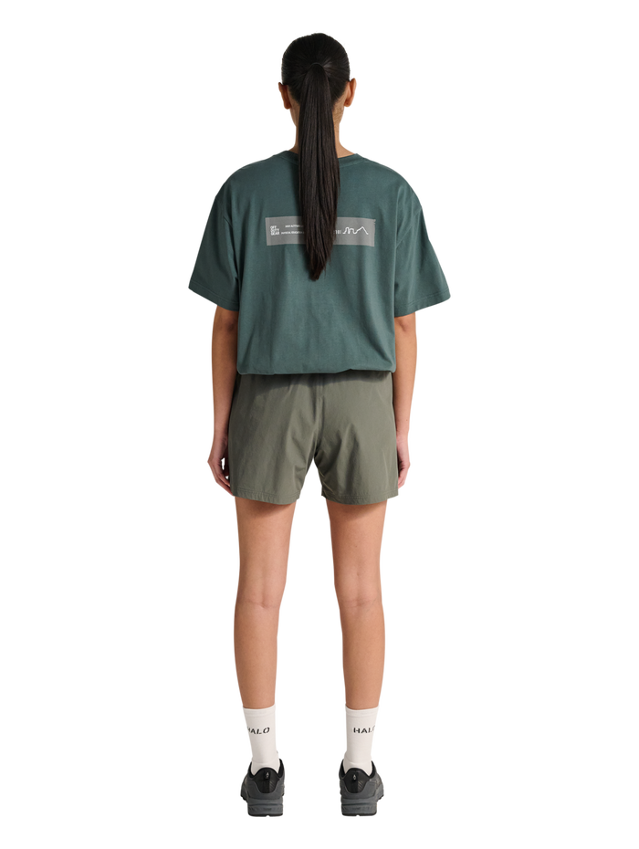 HALO SHORTS, GUNMETAL, model