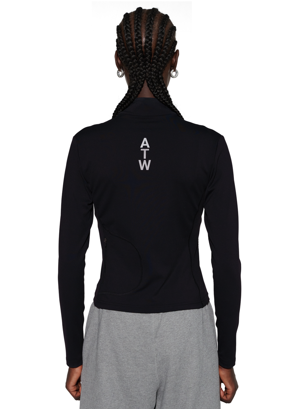 HALO WOMENS TRAINING ZIP SHIRT, BLACK, model