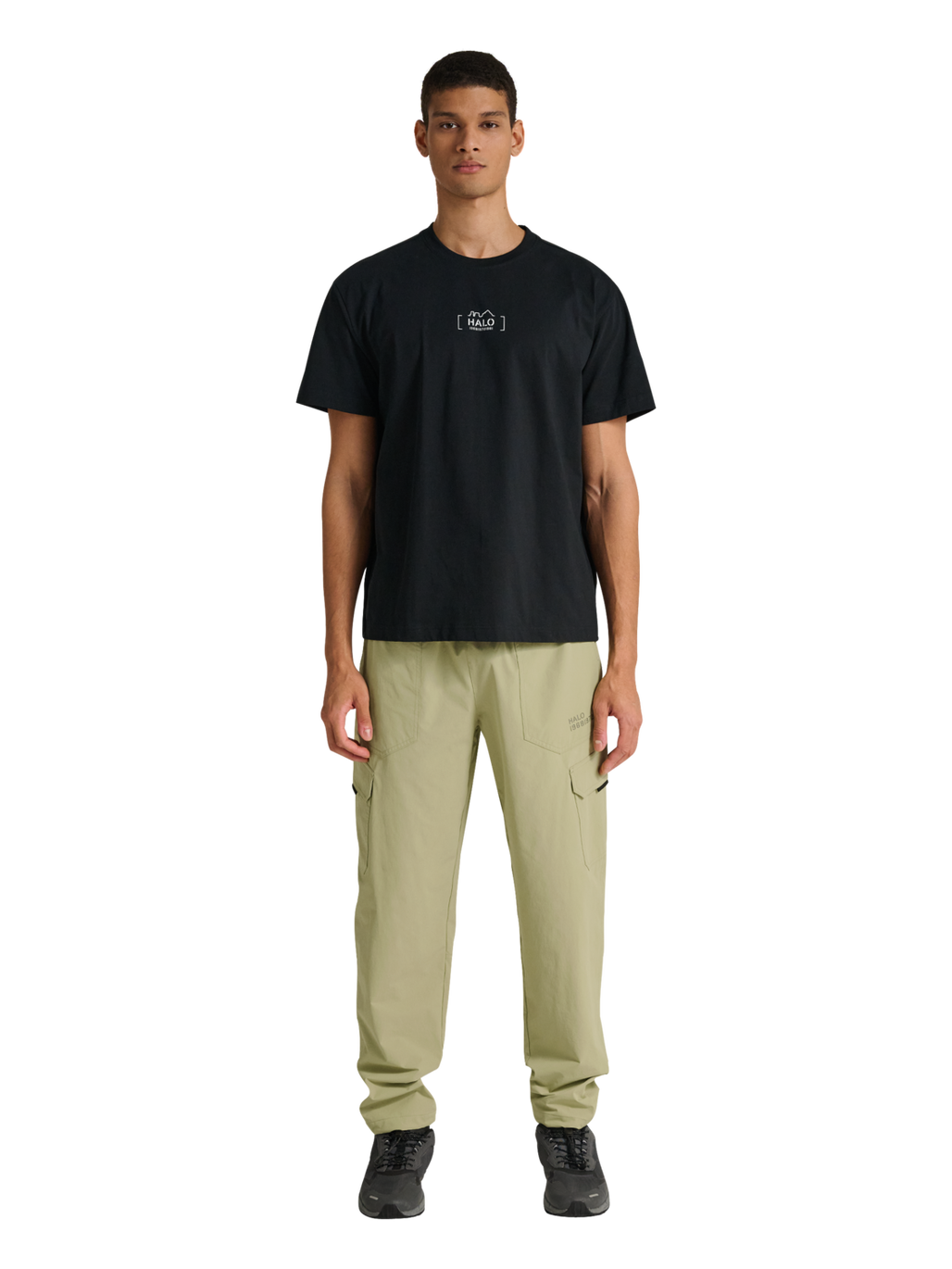 HALO TRAIL PANTS, ELM, model