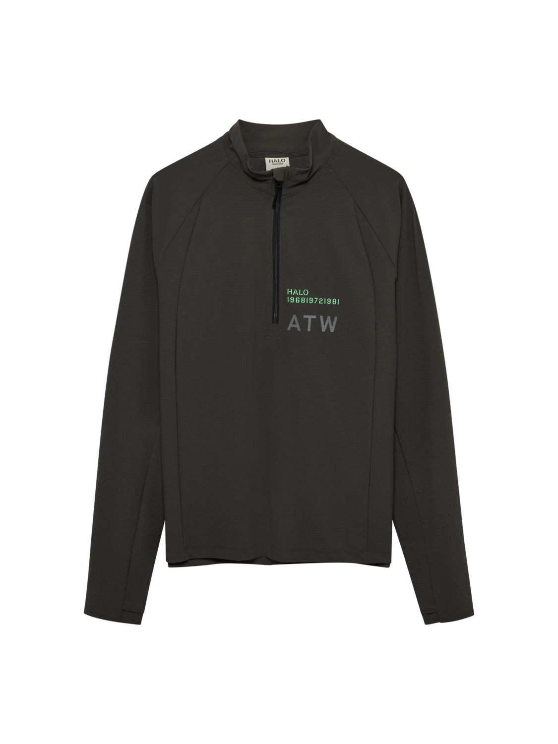 HALO AIR HALF ZIP SHIRT, RAVEN, packshot