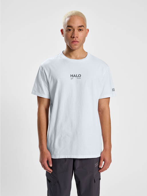 HALO COTTON T-SHIRT, WHITE, model