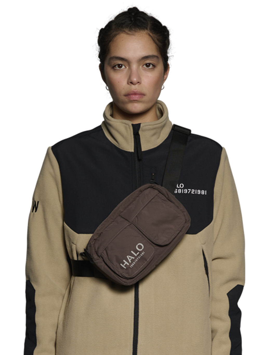 HALO NYLON WAIST BAG, MAJOR BROWN, model