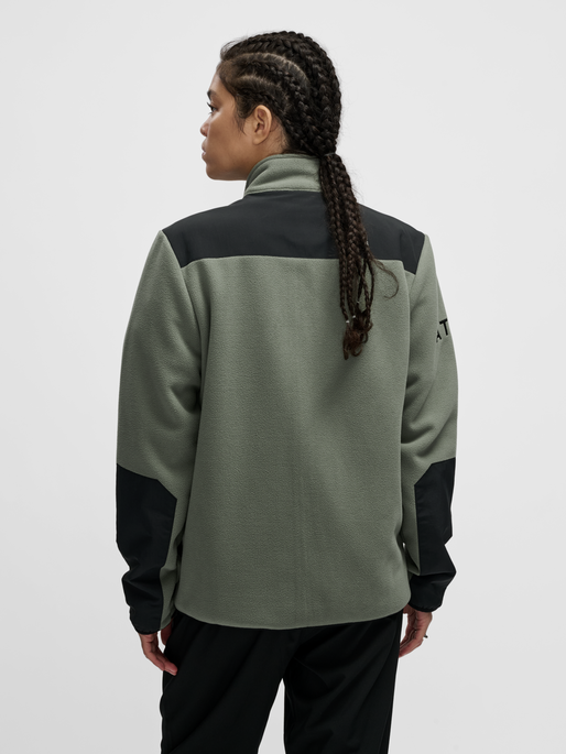 HALO HALO BLOCKED ZIP FLEECE AGAVE GREEN newlinehalo