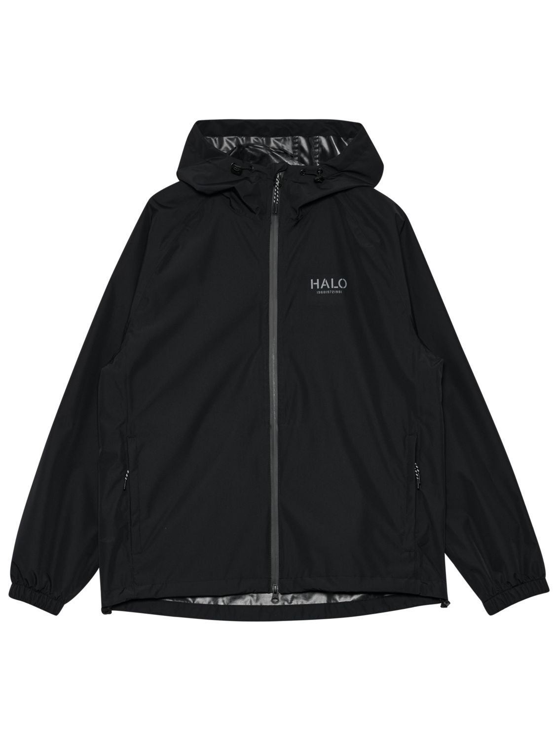 HALO RAIN JACKET, BLACK, packshot