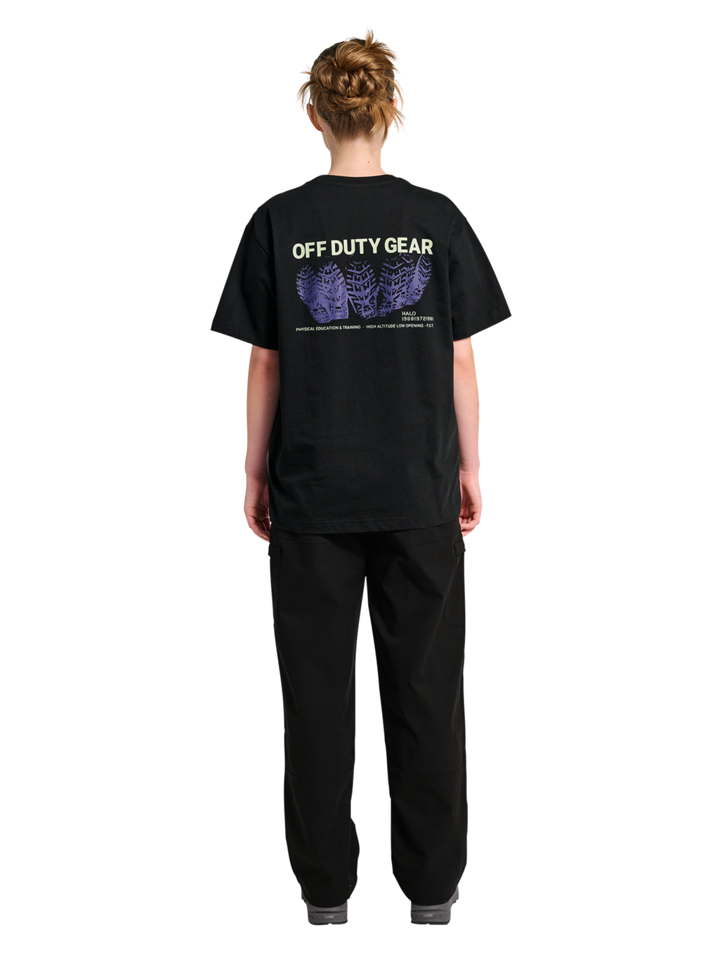 HALO GRAPHIC T-SHIRT, BLACK/FOG GREEN, model